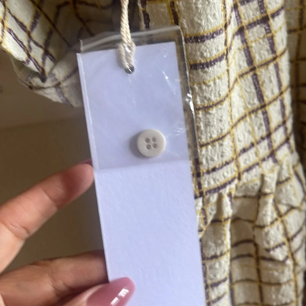 Lumière Plaid V-Neck Dress - Picture 9 of 11